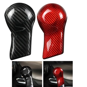 Для Chevrolet Camaro 2010-2015 Отделка крышки ручки переключения передач из настоящего углеродного волокна, красные, черные колпачки для ручек