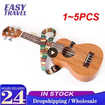 1-5 шт. Ремешок для укулеле в этническом стиле, прочная регулируемая лента для печати, зажим для гавайского гитарного ремня, стропа для гитары