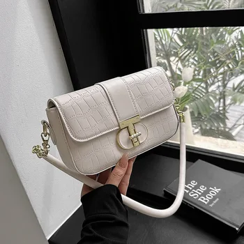 2023 Весенняя новая сумка Женская трендовая ретро сумка через плечо Маленькая модная сумка подмышками Маленькая квадратная сумка для отдыха Женская сумка