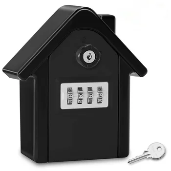 4-значный кодовый ключ для разблокировки противоугонного ящика для хранения, настенный большой сейф для ключей