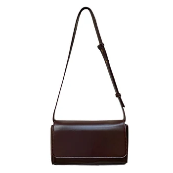Ansloth Винтажная масляно-восковая кожаная сумка-мессенджер, женские простые маленькие квадратные сумки, однотонные женские сумки через плечо, кроссбоди