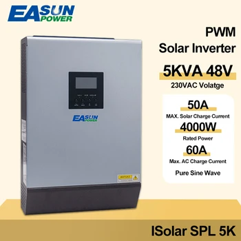 EASUN POWER Солнечный Инвертор 5KVA 4000W Чистая Синусоидальная Волна 220VAC Выходной Солнечный Инвертор Встроенный PWM 48V 50A Контроллер Заряда