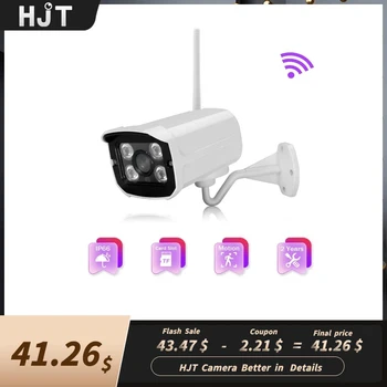 HJT H.265 1080P 2.0MP WIFI IP-Камера Слот для SD-карты CCTV Аудио Камера 4IR Ночного Видения Onvif 2.1 Наружная Водонепроницаемая P2P Металлическая
