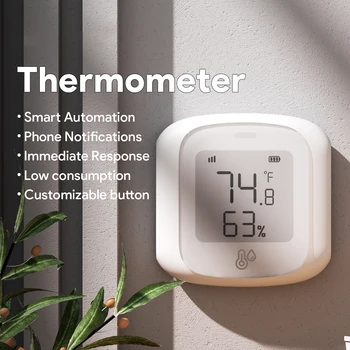 Tuya Smart WiFi/ Zigbee Датчик температуры и влажности, гигрометр для помещений, термометр с ЖК-дисплеем, поддержка Alexa Google Home
