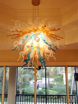 Винтажная многоцветная люстра Художественная Дизайнерская подвесная лампа Люстра ручной работы для внутреннего освещения