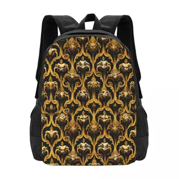 Дамасский рюкзак в стиле барокко, дорожные рюкзаки с ретро-принтом, повседневные школьные сумки для мальчиков, красочный мягкий рюкзак