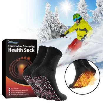 Зимние теплые самонагревающиеся носки, нескользящие магнитные носки с подогревом, массажные носки, защита от усталости, супинатор для кемпинга, пеших прогулок, катания на лыжах
