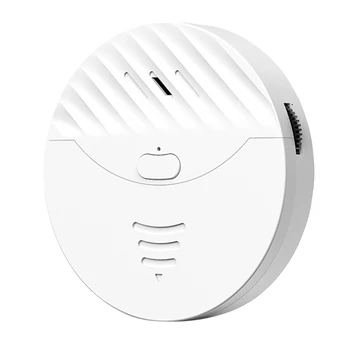 Интеллектуальная WiFi сигнализация Tuya, датчик вибрации дверей и окон, оповещение о безопасности, работает с Alexa, Smart Life (белый)