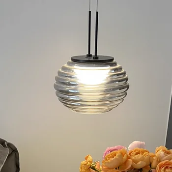 Королевский современный простой стеклянный подвесной светильник Nordic Creative Led Подвесной светильник для гостиной Спальни кухни Светильник для внутреннего декора