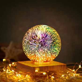 Красочная Волшебная Лампа 3D Хрустальный Шар Ночной Свет Красочный Свет Волшебного Шара