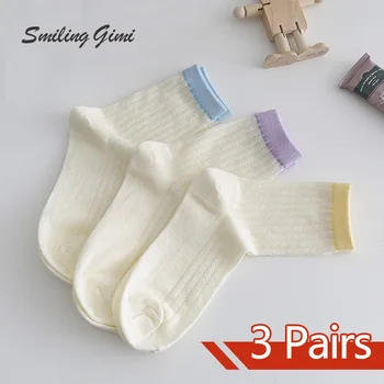 Летние Носки С Дышащей Сеткой, Носки-Трубки, Японские Тонкие Однотонные Носки Для Девочек