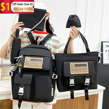 Летний мужской рюкзак большой вместимости, школьная сумка с несколькими карманами для девочек-подростков, холщовые дорожные рюкзаки большой вместимости