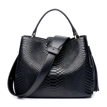 Мягкая сумка-тоут из натуральной кожи, женская дизайнерская сумка через плечо, кожаная сумка с кисточками, женские сумки-бродяги со змеиным принтом
