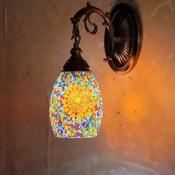 Настенный светильник в турецком стиле, ретро-Ностальгический Романтический телевизор ручной работы, настенное украшение, освещение для балкона, проход, кафе, настенный светильник