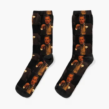 Носки со Смеющимся Леонардо Ди Каприо, термоноски, мужские зимние носки с героями мультфильмов, Забавные носки, мужские носки