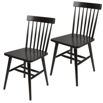Обеденные стулья Better Homes & Gardens Gerald Classic из черного дерева, комплект из 2-х штук