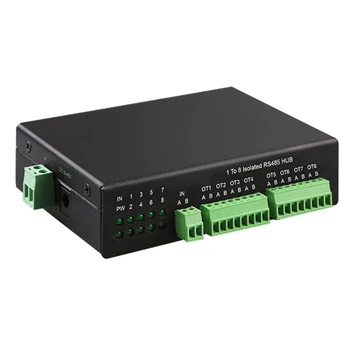 от 1 до 16 промышленных последовательных серверов RS485, Изолированных от концентратора RTU к TCP-шлюзу, от RS-485 к Ethernet