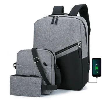 Рюкзак для путешествий на открытом воздухе, мужская легкая водонепроницаемая сумка для ноутбука большой емкости с USB-портом для зарядки, школьная сумка
