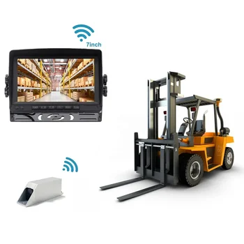 Самая продаваемая система мониторинга безопасности грузовиков 1080P, Комплект Беспроводной камеры для вилочного погрузчика с 7-дюймовым дисплеем