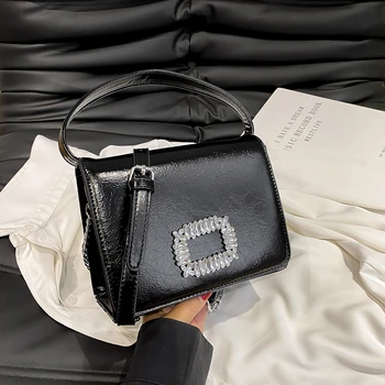 Серебристый клатч для женщин 2023, Новая роскошная брендовая дизайнерская сумка из искусственной кожи подмышками, короткая ручка, цепочка, сумка через плечо