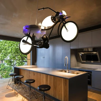 Современный подвесной светильник для мотоцикла, люстры для столовой, подвесные светильники, подвесные светильники для потолочного подвесного светильника, внутреннее освещение