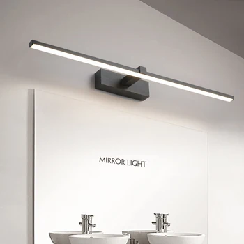 Современный светодиодный настенный светильник Оборудование для ванной комнаты Настенный светильник трехцветной подсветки Алюминиевый светодиодный светильник для ванной комнаты с зеркалом