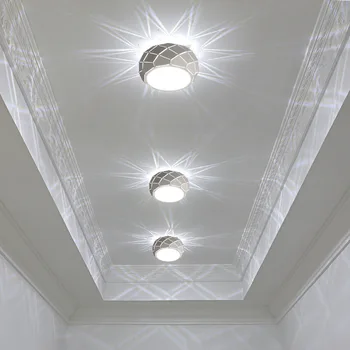 Современный светодиодный потолочный светильник Simplicity 5 Вт, 3-х Цветный переключатель затемнения, Цилиндрическая лампа для освещения прохода, коридора, 16 см