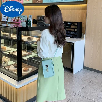 Сумка для мобильного телефона с Микки Диснеем, модная женская маленькая квадратная сумка, милая диагональная сумка через плечо, оптовая продажа, доставка одной капли