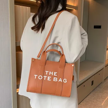 Сумки-тоут для женщин 2023 Новая роскошная дизайнерская сумка Big Shopping Розовая кожаная сумка Брендовые сумки через плечо Totebag